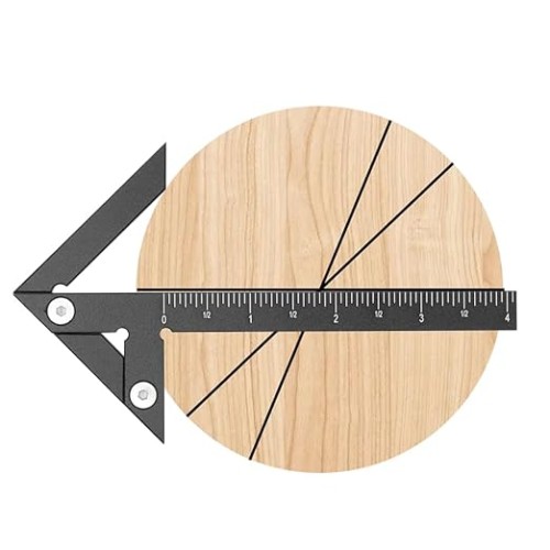 Aluminum Imperial Circle Center Positioning, 45/90 Degree Positioning Ruler, Right Angle Positioning, Centerline Positioning