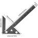 Aluminum Imperial Circle Center Positioning, 45/90 Degree Positioning Ruler, Right Angle Positioning, Centerline Positioning