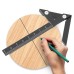 Aluminum Imperial Circle Center Positioning, 45/90 Degree Positioning Ruler, Right Angle Positioning, Centerline Positioning