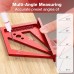 3D Multi Angle Measuring Ruler with Two Pens, Drawing Line Ruler, Versatile Square Tool